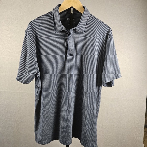01.Algo Other - 01.Algo Performance Polo Shirt Blue Striped XL
